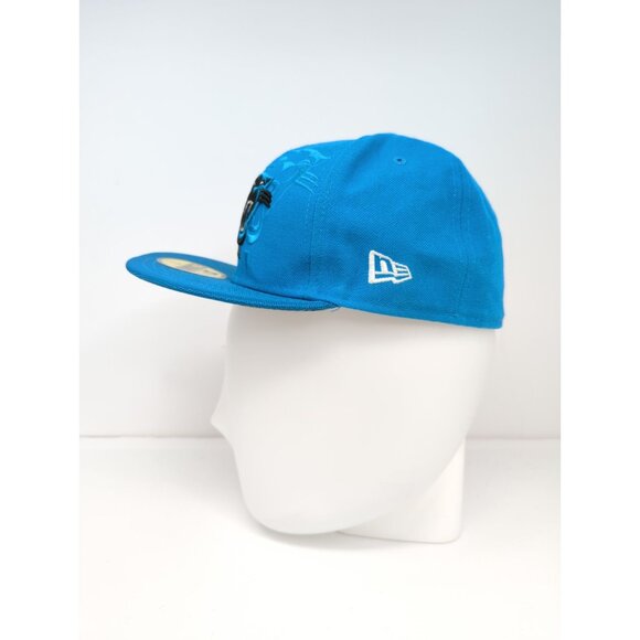 New Era Carolina Panthers 59FIFTY Fitted Cap Blue NFL Embroidered Logo Size 7 - Picture 7 of 9